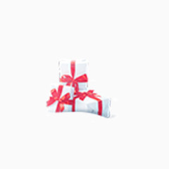 白色红丝带礼物包装礼盒