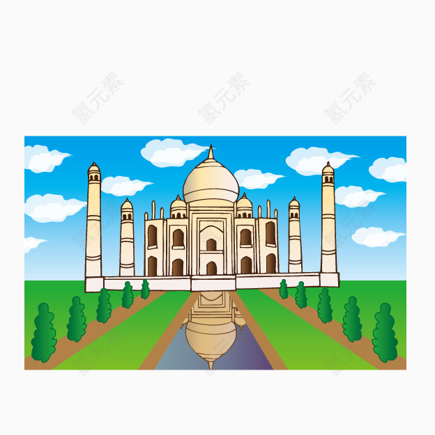卡通印度泰姬陵