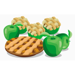 卡通营养面包青苹果