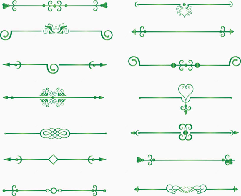 绿色欧式边框下载