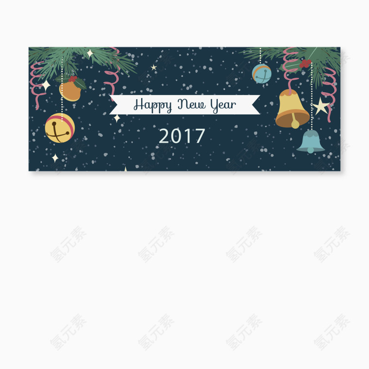 创意新年banner矢量图