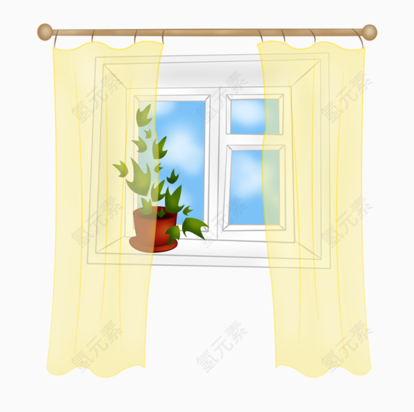 窗帘窗户
