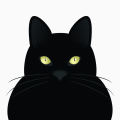 矢量黑色的猫