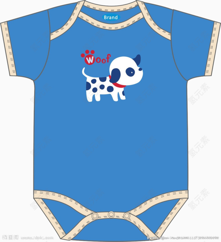 蓝色婴儿服装