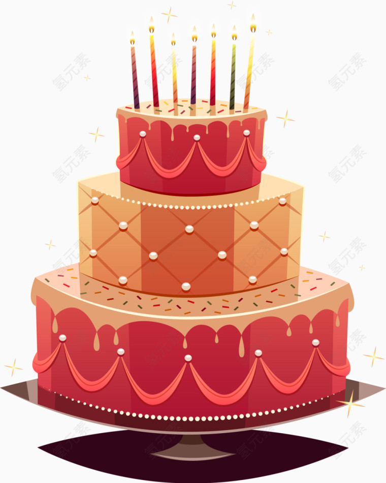生日蛋糕矢量图片