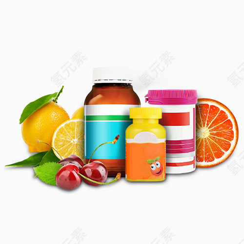 维生素水果保健产品素材免费下载