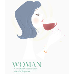 喝红酒的女人
