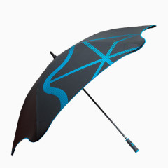 蓝色花纹加大雨伞