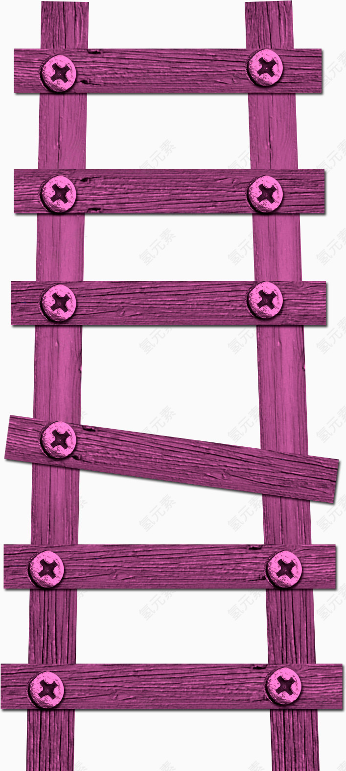 紫色木梯