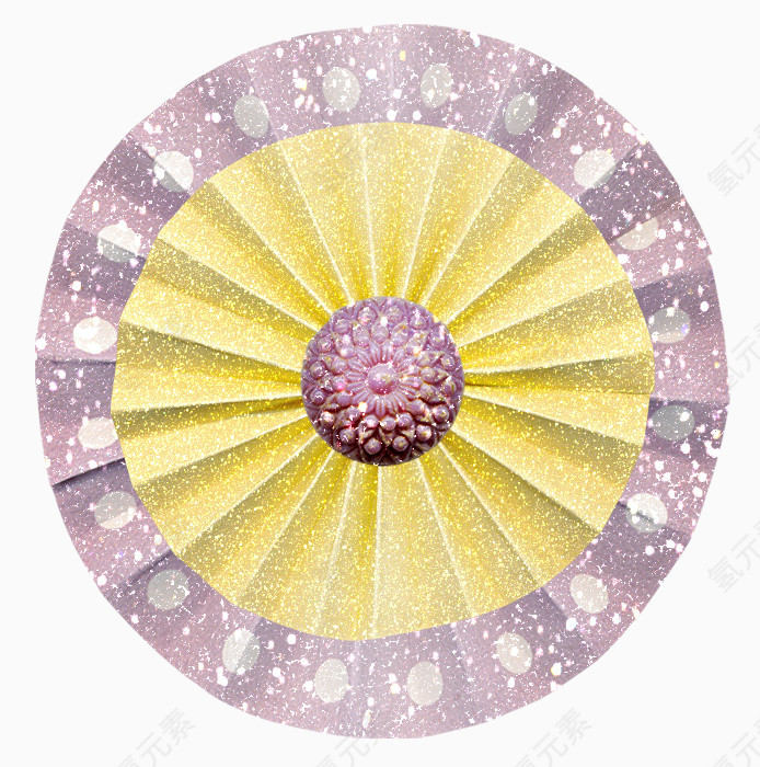 紫黄色纽扣花