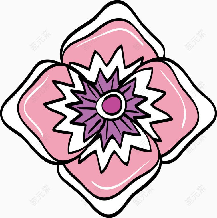 粉色花纹装饰