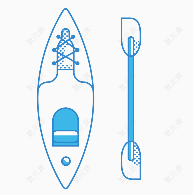 小船船桨简笔