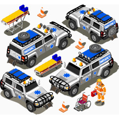 矢量救护车交通工具