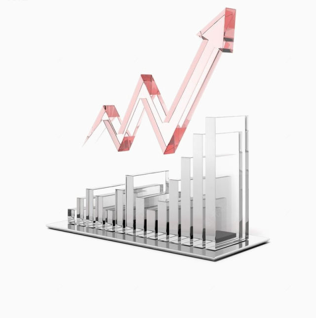 透明3D质感金融元素下载