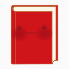 矢量可爱红色书本装饰素材