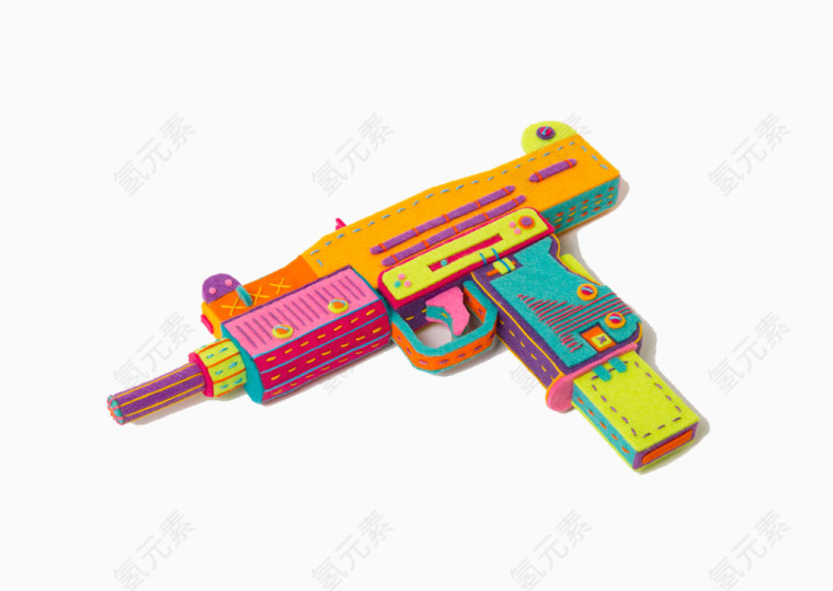 布艺设计彩色手枪