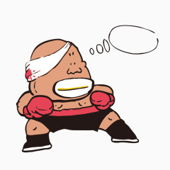 拳击卡通人物图片