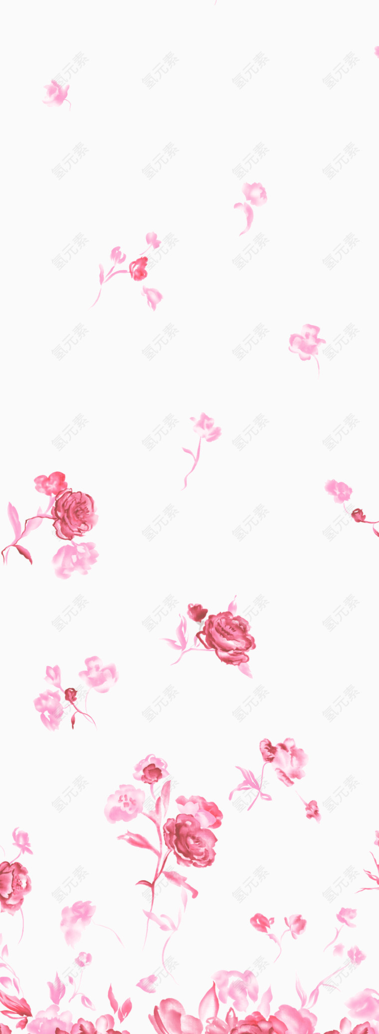 装饰多个粉色小花