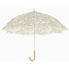 白色花伞