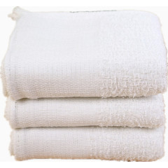 三条普通的白毛巾