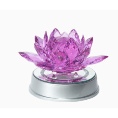 产品实物紫色水晶花