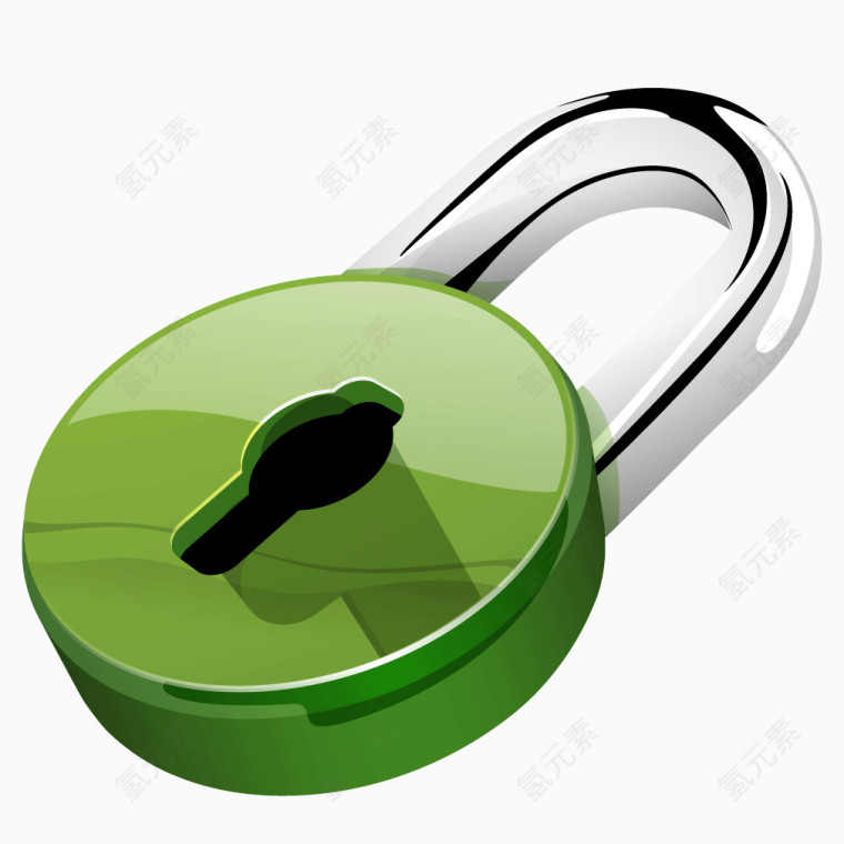 绿色质感锁具铁质