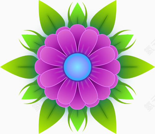 紫色花朵装饰图案