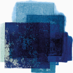 蓝色水彩画抽象派