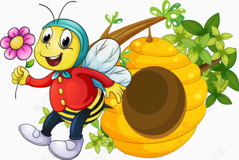 矢量卡通蜜蜂
