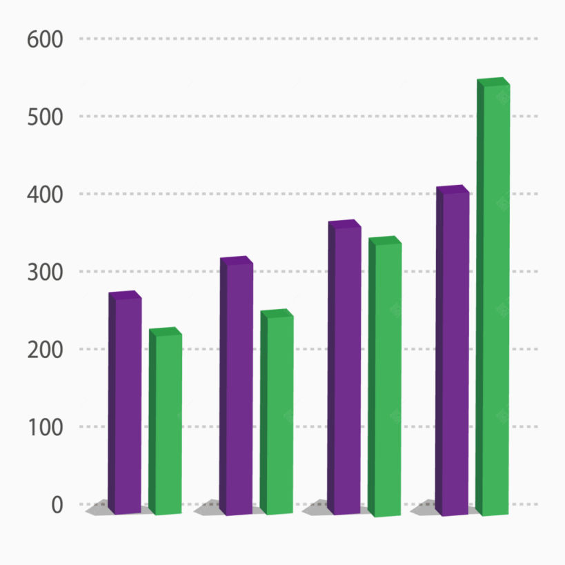 矢量柱形比较图坐标轴下载