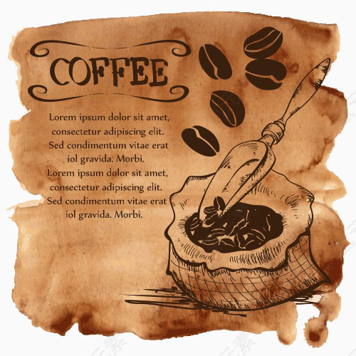 咖啡铲子复古素材
