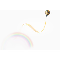 热气球和彩虹
