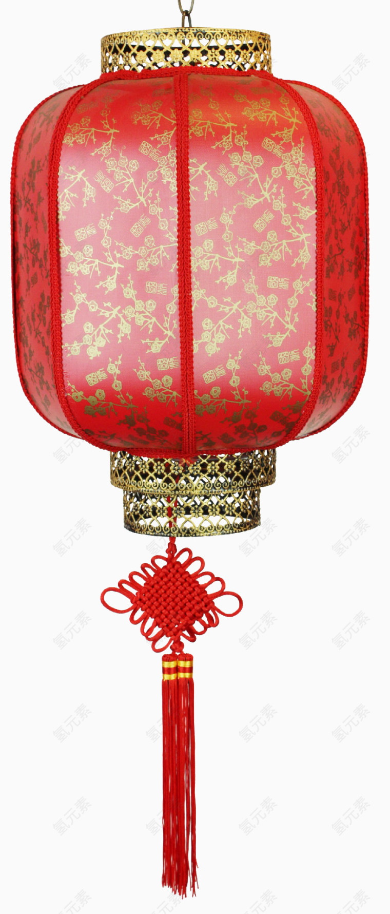 红色金属雕花灯笼