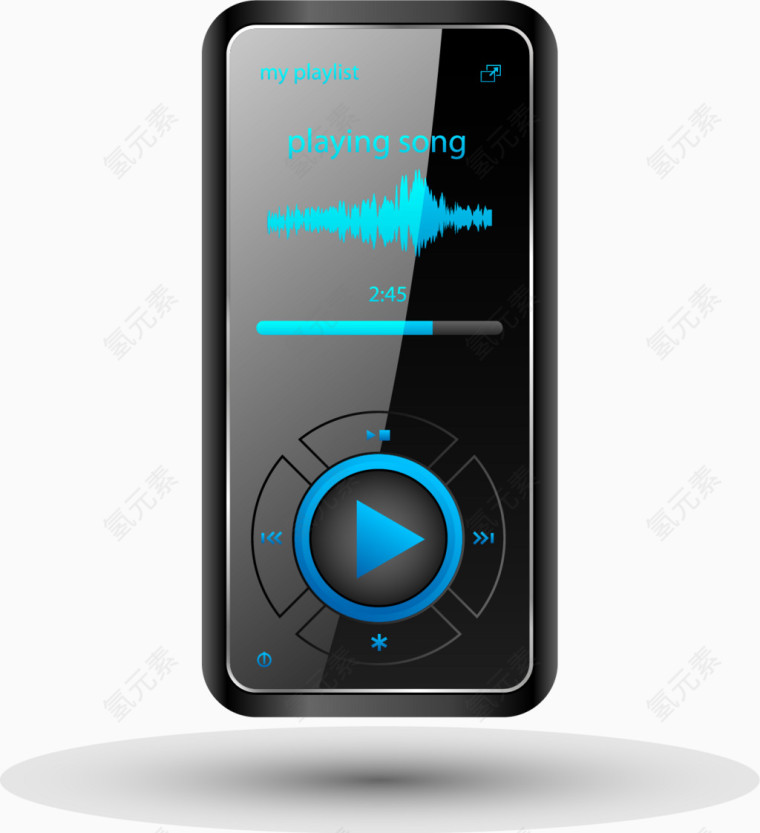 矢量手绘MP3播放器