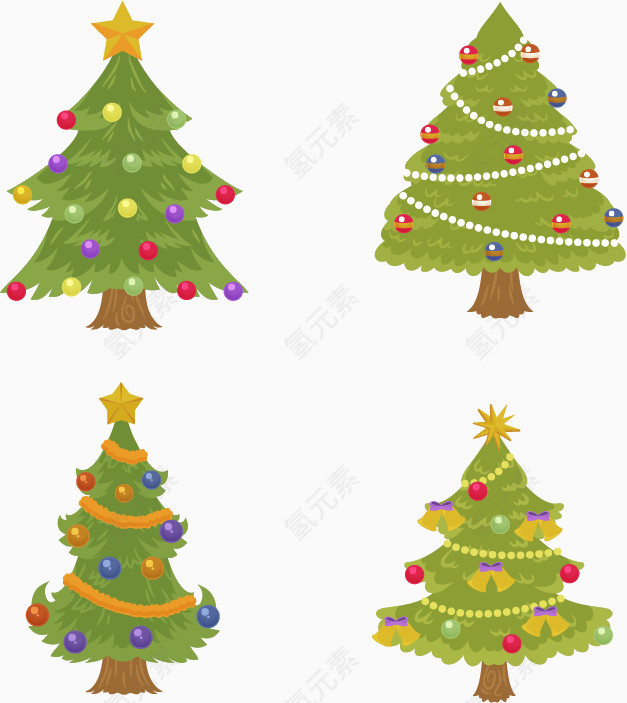 四颗圣诞树