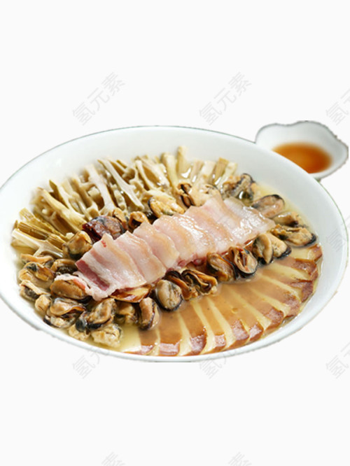 咸肉笋干蒸淡菜