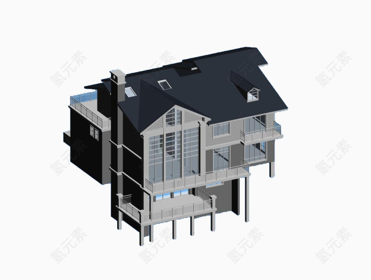 别墅装修3D效果图