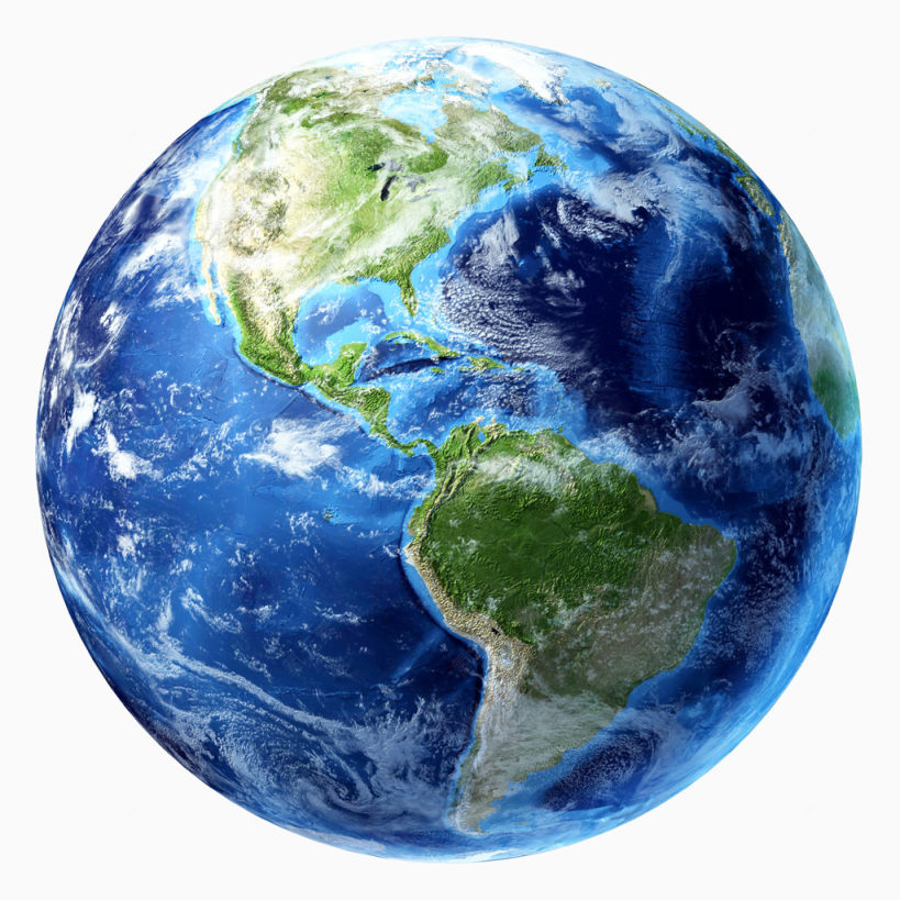 蓝色地球美洲俯视图下载