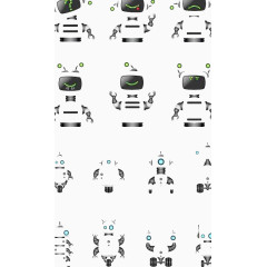 白色黑色机器人