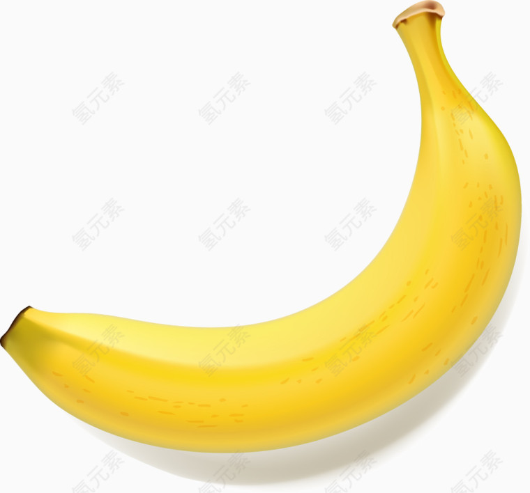 香蕉立体效果图矢量图