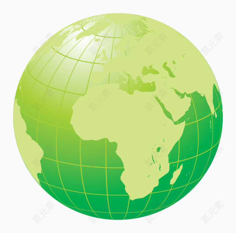 矢量地球模型绿色