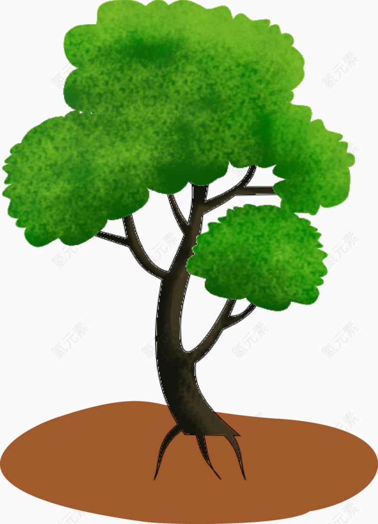 绿色树木矢量图
