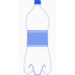 蓝色矿泉水瓶子