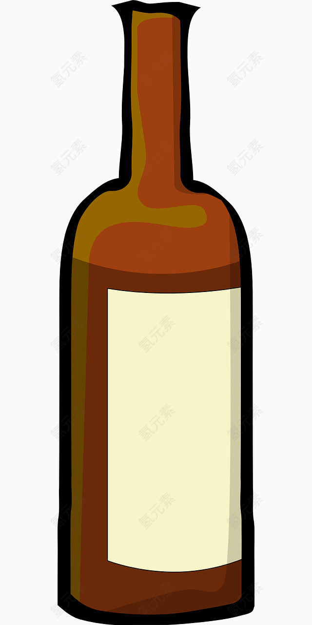 棕色的酒瓶