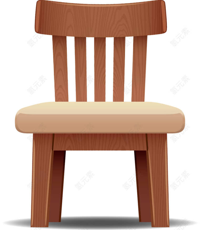 矢量实木椅子