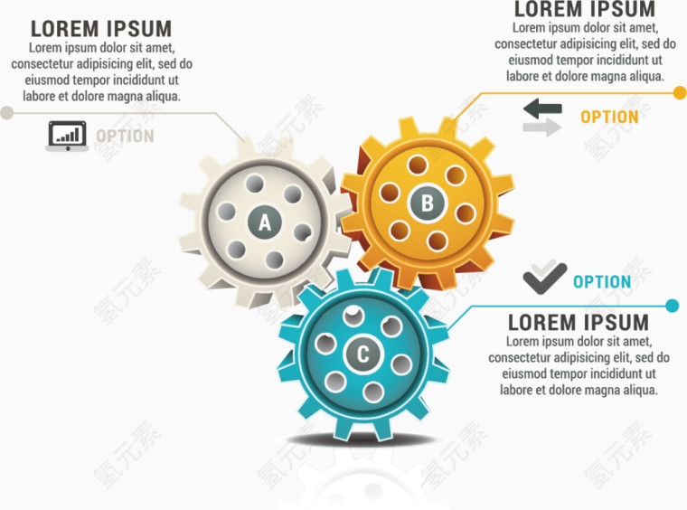矢量齿轮图表