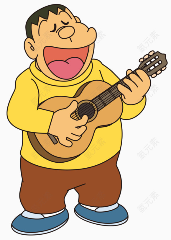 卡通人物弹吉他