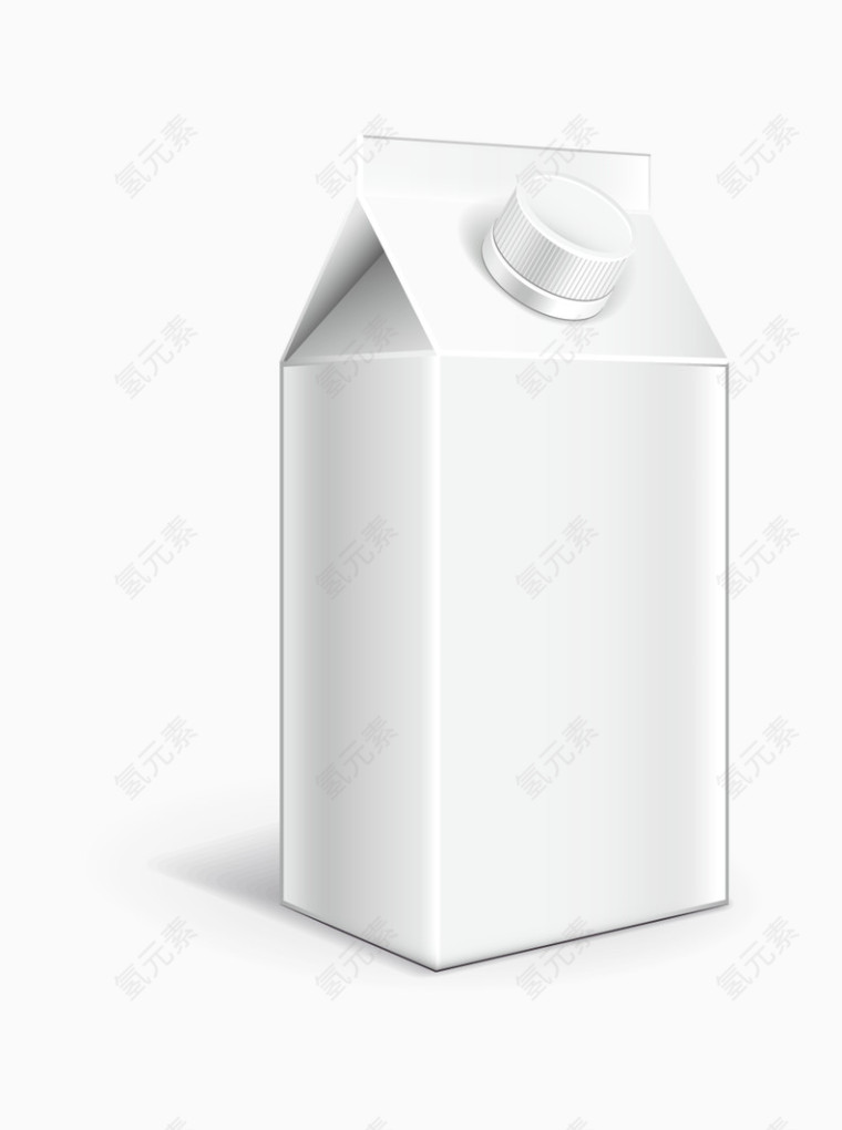 白色盒装牛奶