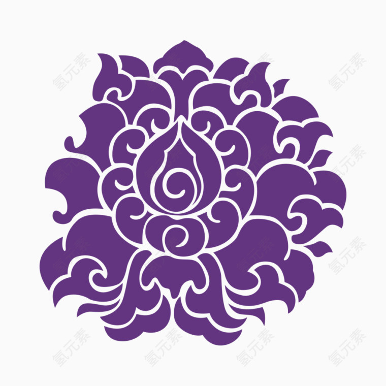 紫色花纹效果