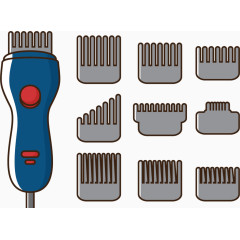 矢量图理发刀
